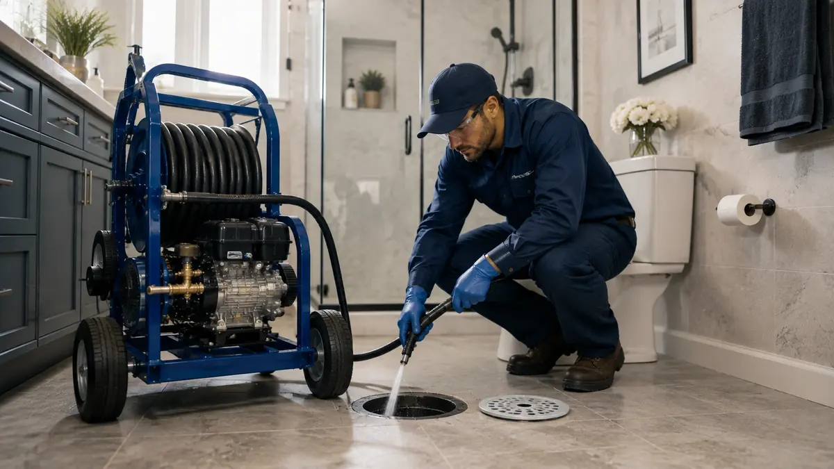 Bathroom Drain Hydro Jetting in Temple City