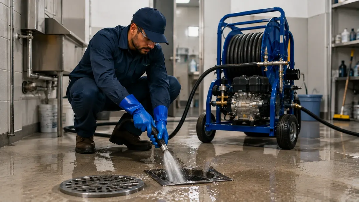 Floor Drain Hydro Jet Cleaning in Temple City