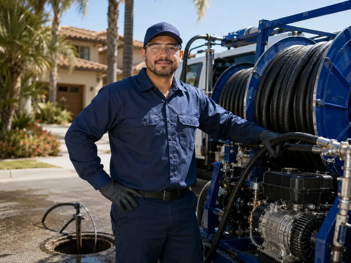 Hydro jet sewer cleaning in Temple City