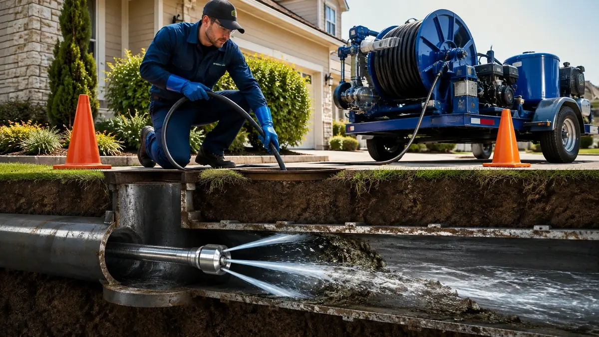 Main Sewer Line Hydro Jet Cleaning in Temple City