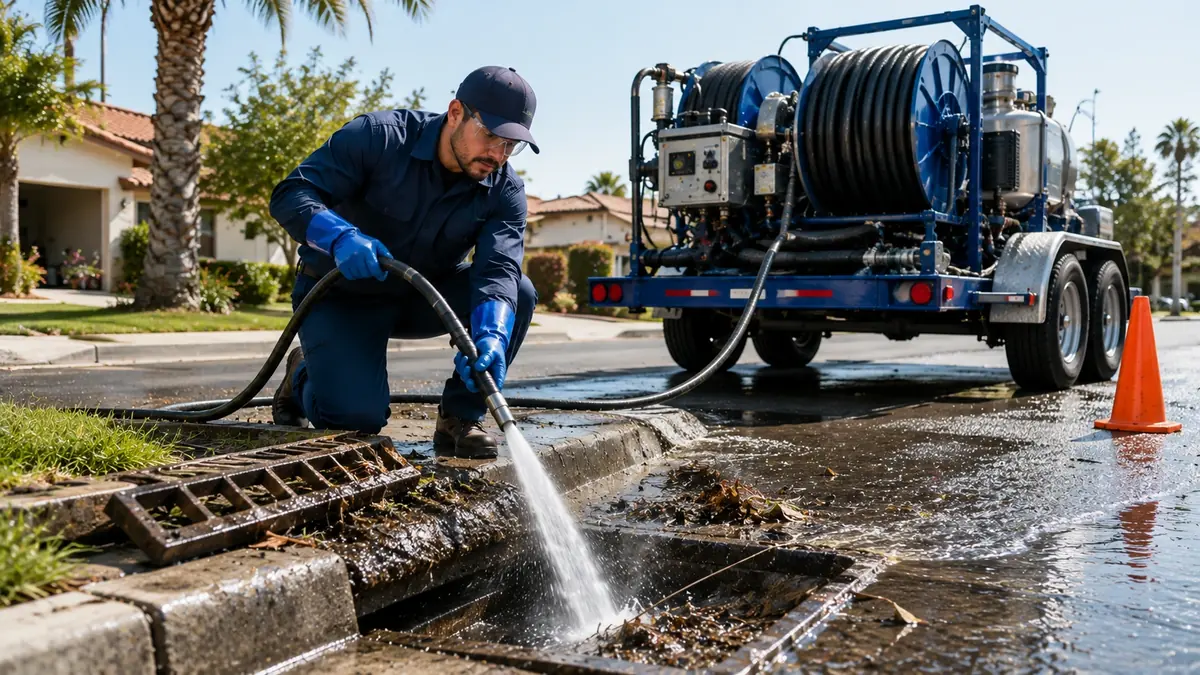 Storm Drain Hydro Jet Cleaning in Temple City